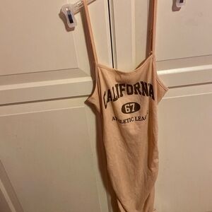 SHEIN Peach California Print Dress